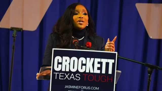 Mike Johnson expresses delight over Jasmine Crockett's Senate run