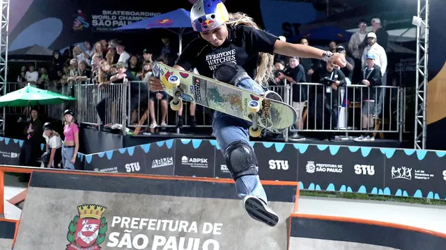 Sky Brown wins back-to-back world skateboarding championships in Brazil