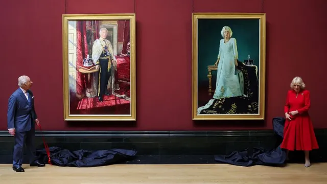 King and Queen unveil stunning coronation portraits at National Gallery