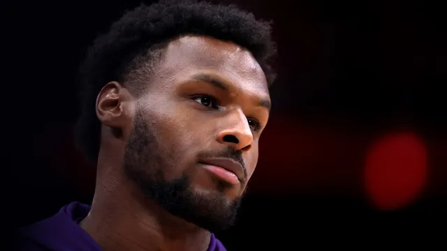 LeBron James praises Bronny's growth ahead of NBA playoffs