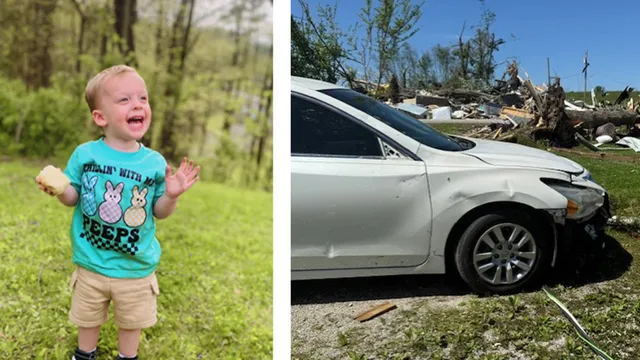 Mother saves son from tornado rubble using only his cries
