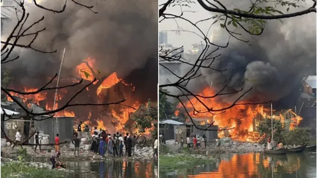 Devastating fire leaves thousands homeless in Dhaka slum