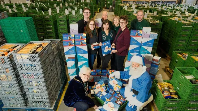 Cardiff Foodbank celebrated with 8,000 chocolate bars donation