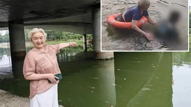 71-year-old woman saves drowning man in China