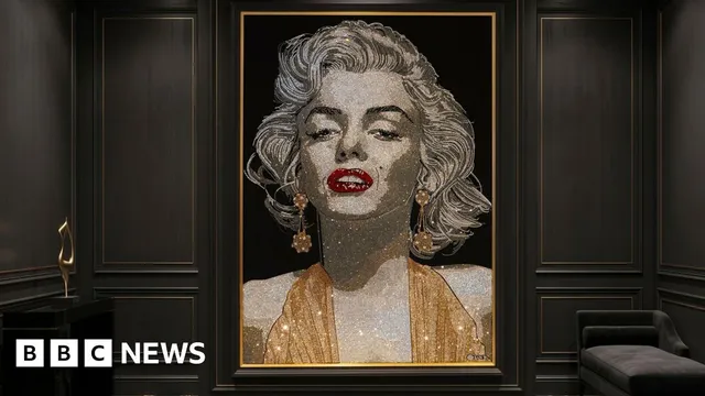 Artist San B unveils stunning crystal portrait of Marilyn Monroe for her 100th birthday