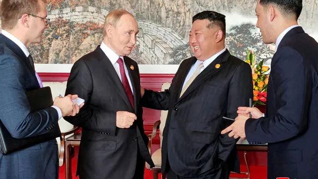 Kim Jong Un and Putin reaffirm deepening ties on Korean Liberation Day