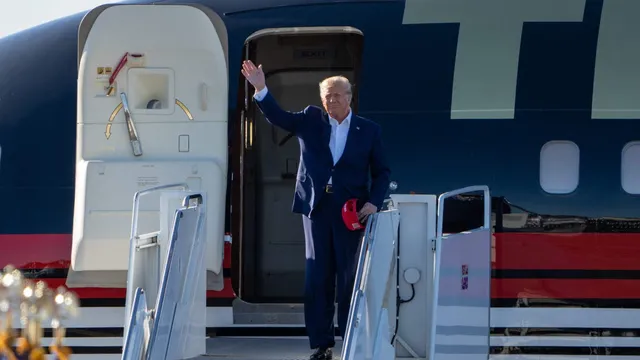 Trump Campaigns on Epstein's Jet