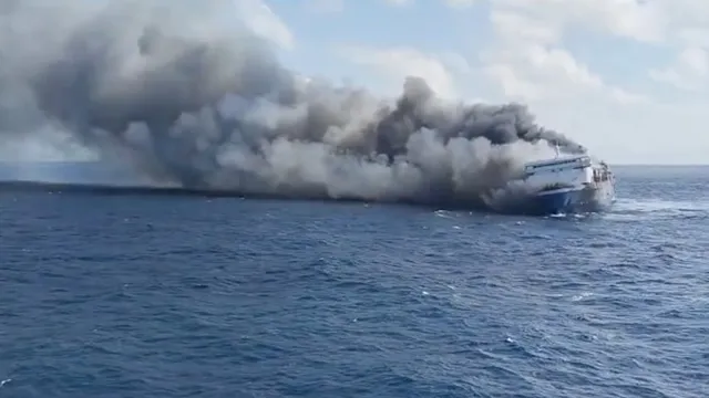 Ferry fire in Indonesia leaves five dead and dozens missing