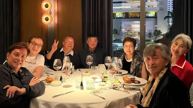 Hong Kong entertainment veterans Alan Tam, Jackie Chan, Eric Tsang, George Lam, and Sally Yeh reunite for dinner