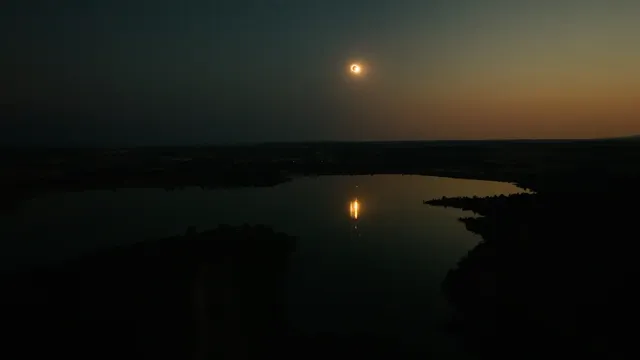 Drone captures stunning total solar eclipse in Spain