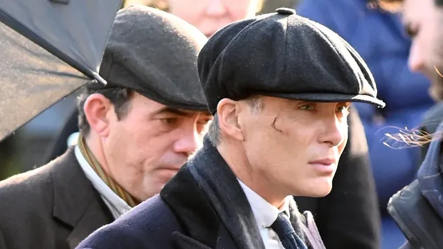 Cillian Murphy films Peaky Blinders movie scenes on historic aqueduct