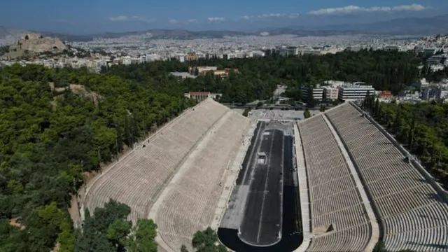 Athens' marble stadium gets first major cleaning in over a century