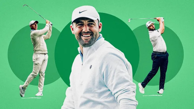 Scottie Scheffler ties for lead at challenging PGA Championship