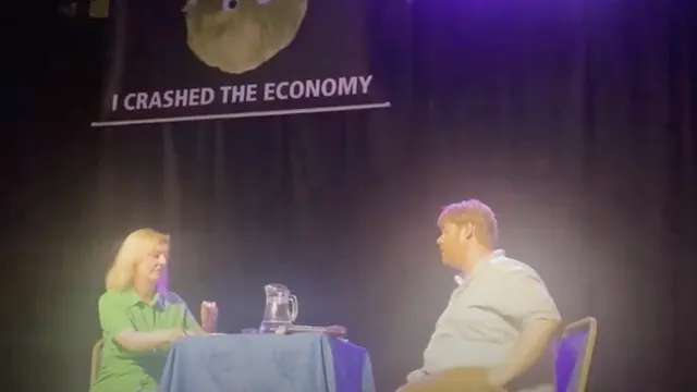 Liz Truss Pranked with Lettuce Banner