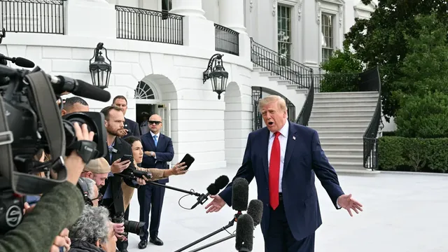 US President Donald Trump tells female reporter to be quiet and rejects Obama's claim that women govern better