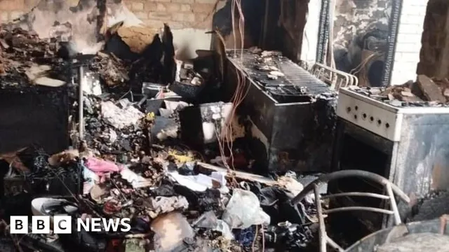 Sky claims a burnt TV box after family's house fire