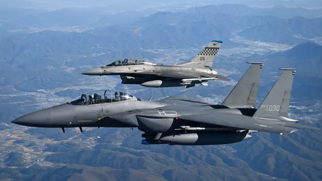 South Korea's KF-21 fighter jet flies in first formation with U.S. Air Force aircraft over Yellow Sea