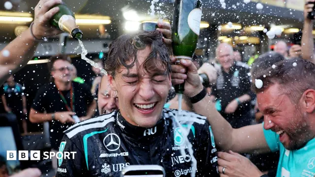 George Russell wins Azerbaijan Grand Prix, beating Max Verstappen by 0.1 seconds