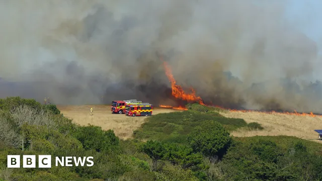 Wildfires rage in Cornwall as residents warned against controlled burns