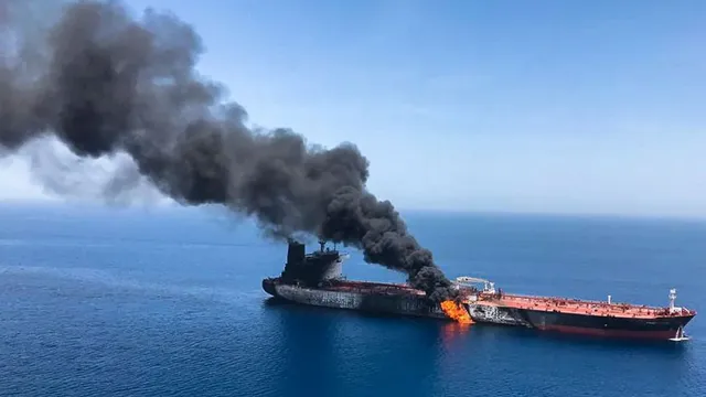 Iran's Revolutionary Guard says oil tanker hit naval mine in Strait of Hormuz