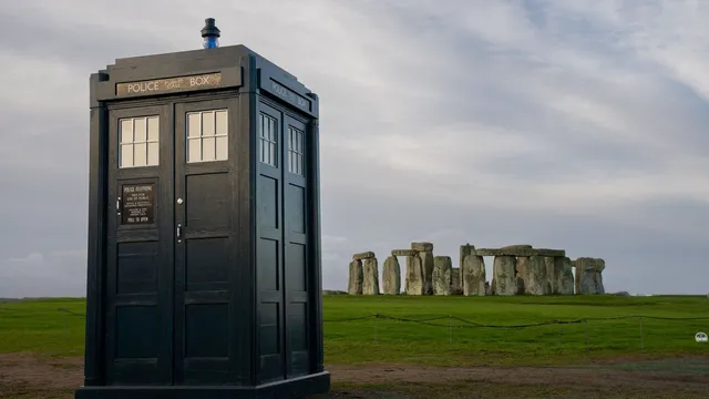 Tardis marks Doctor Who Day at iconic Stonehenge