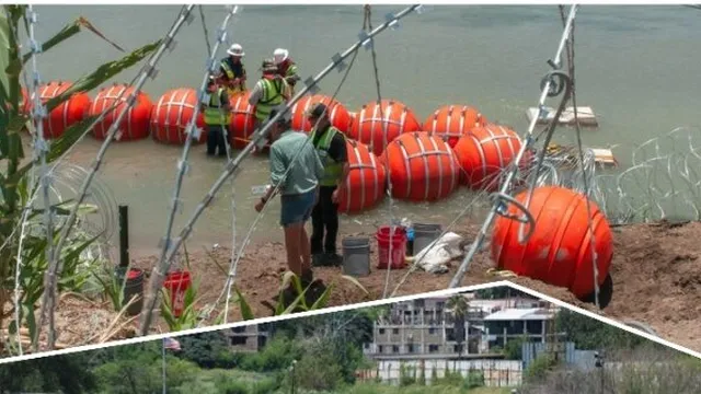 Kristi Noem fast-tracks construction of floating water barriers in Texas