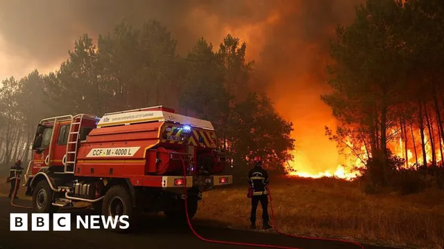 Over 10,000 evacuated as wildfire rages in France