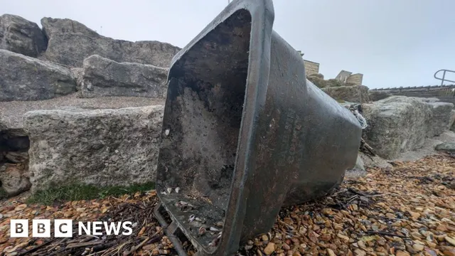 Alabama rubbish bin washes up on UK beach after long journey