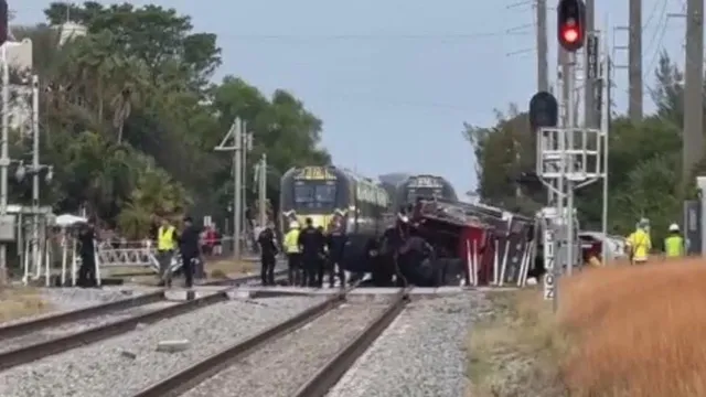 Brightline train crashes into Delray Beach fire engine, injuring 15 people