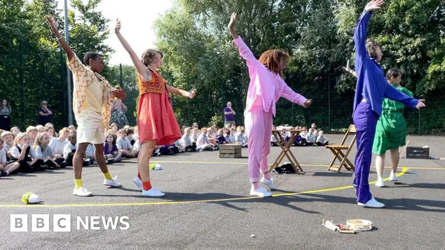 Matthew Bourne inspires Norfolk primary school with playground performance