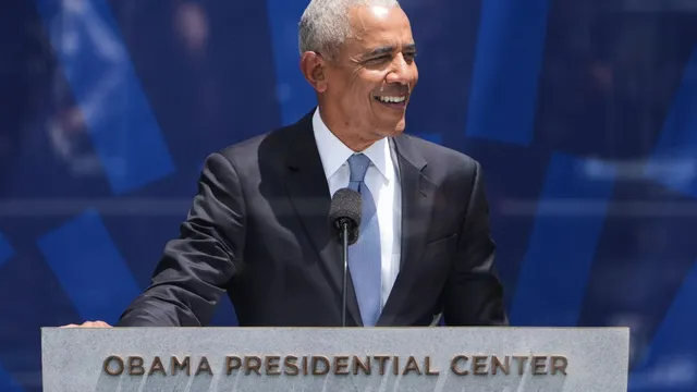 George W. Bush joins former presidents at Obama center opening