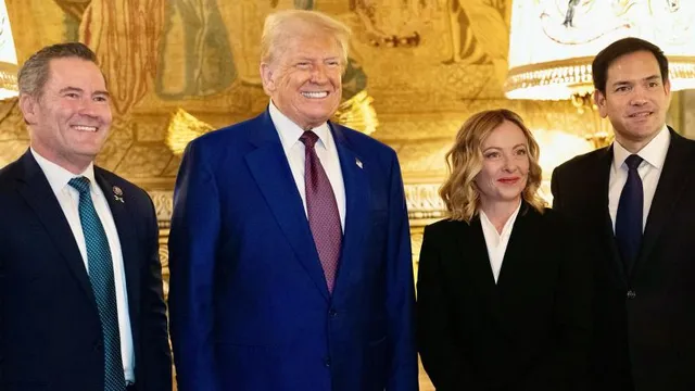 Donald Trump praises Giorgia Meloni as a fantastic woman during her Florida visit