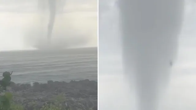 'Monster' Waterspout Wows Tourists in Jamaica