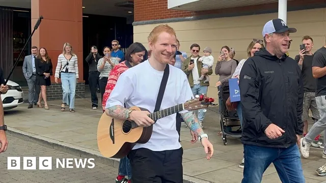 Ed Sheeran surprises fans with an impromptu gig in Ipswich