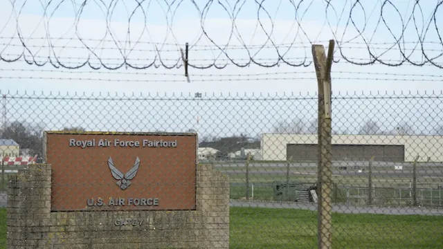 British police arrest men on explosives suspicion near US air base in England