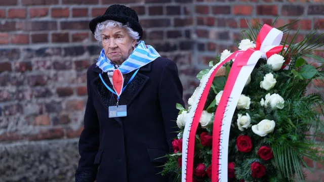 UK survivor Mala Tribich attends Auschwitz liberation commemoration