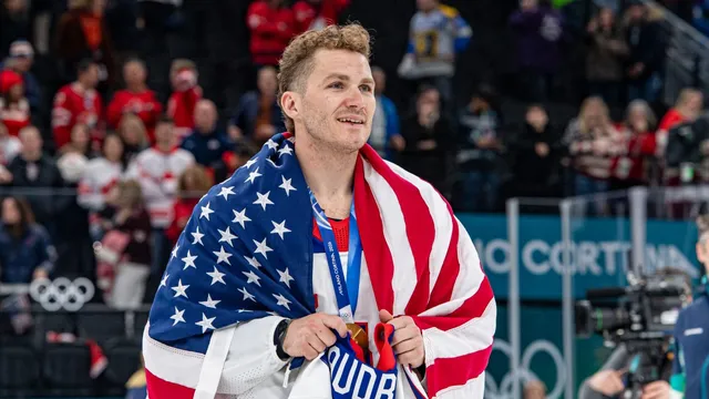 Jack Hughes secures U.S. gold medal in men's hockey and reflects on fame