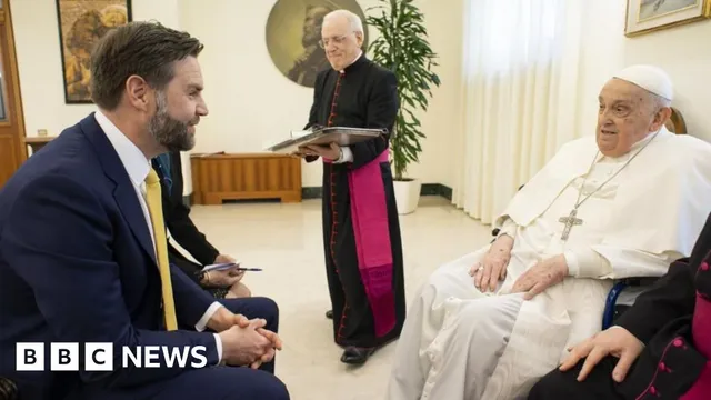 Vice President JD Vance meets Pope Francis just before his passing
