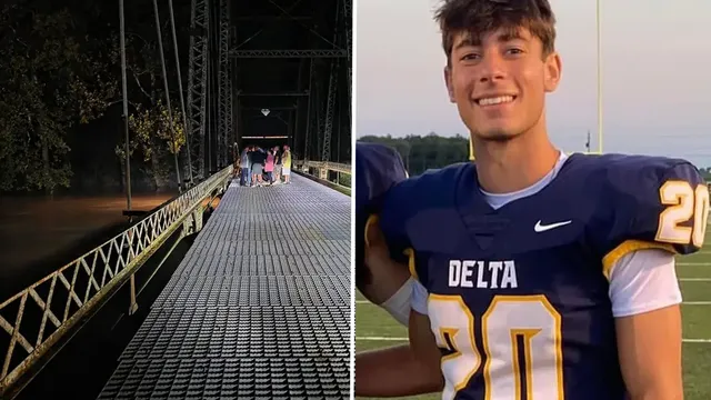 Indiana football star's body found after river jump during floods
