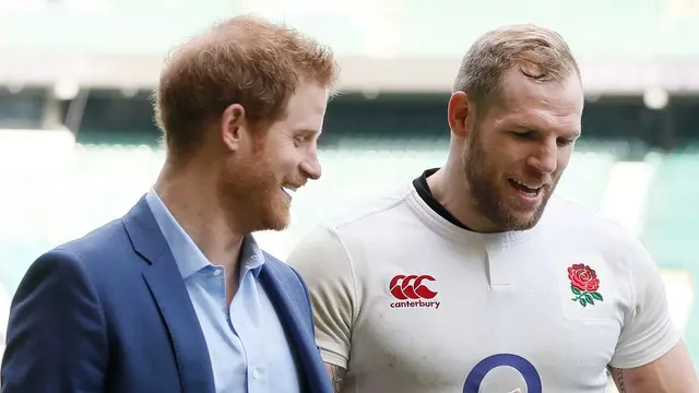 James Haskell cracks inappropriate joke about Prince Andrew at royal wedding