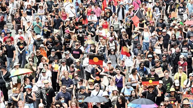 Man charged with terrorism after bombing attempt at protest against Australia Day