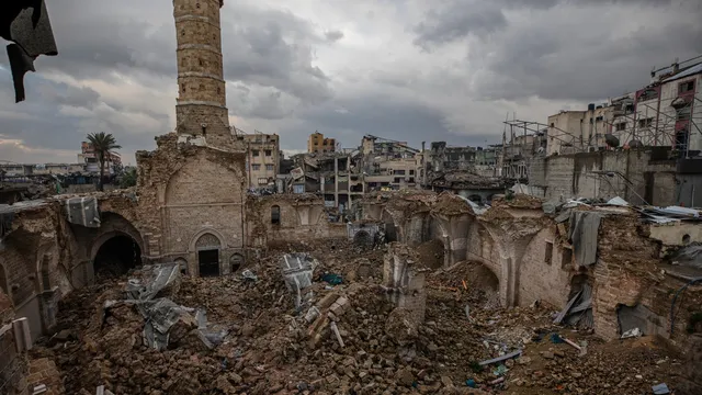 Israeli strikes destroy historic Great Omari Mosque in Gaza