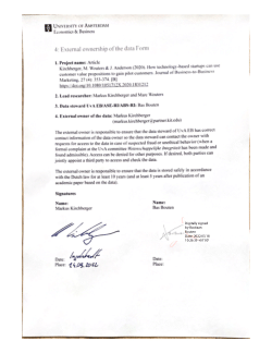 External ownership of data form