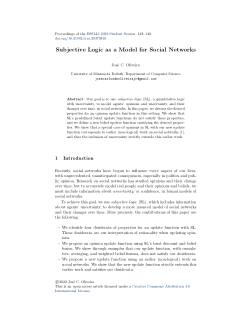 Oliveira (2022), Subjective Logic as a Model for Social Networks