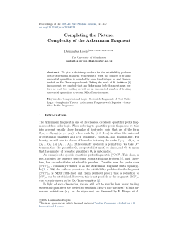 Kojelis (2022), Completing the Picture: Complexity of the Ackermann Fragment