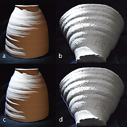 Figure 16. Undulations on experimental material