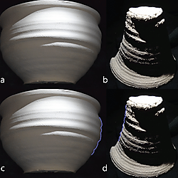 Figure 17. Bands visible on experimental material