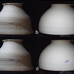 Figure 15. Imprints on experimental material
