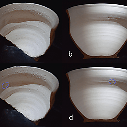 Figure 20. Bumps on experimental material