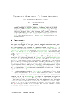 Negation and Alternatives in Conditional Antecedents